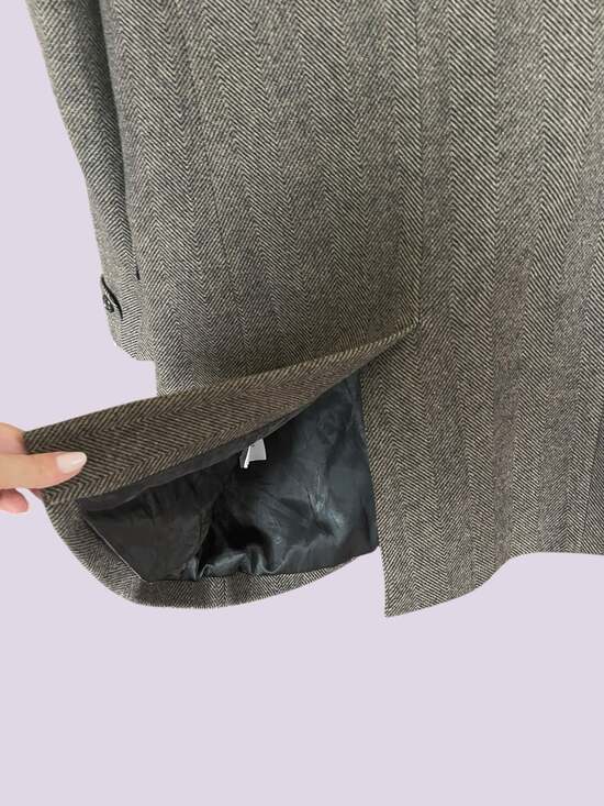 Lauren Ralph Lauren Longline Herringbone Wool Blend Reefer Coat - Picture 13 of 15